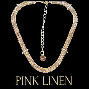 PINK LINEN Cubic Zirconia Necklace